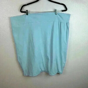 Plus size knit tube skirt 4x in light aqua